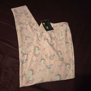Charlies Project Leggings OS Unicorn Womens Pink Holiday Glitter